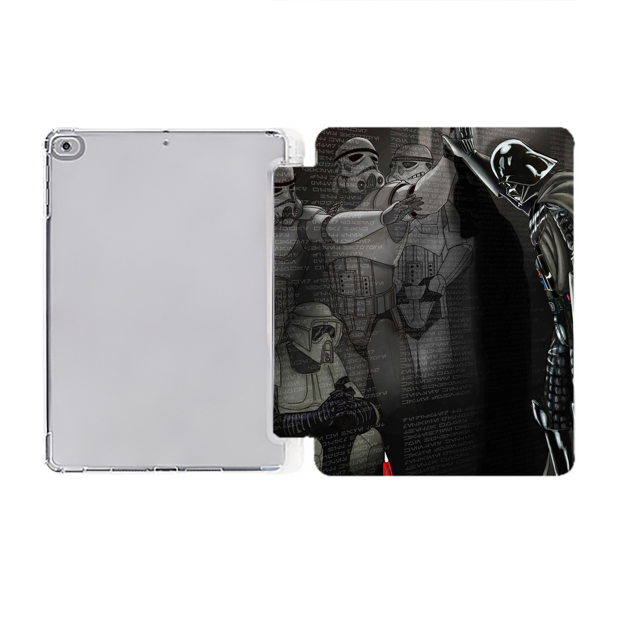 （画像用） スター・ウォーズ Star Wars IPad ケース ペン収納付き 三つ折りスタンド PUレザー×シリコン 対応機種9.5/10.5/10.9インチ